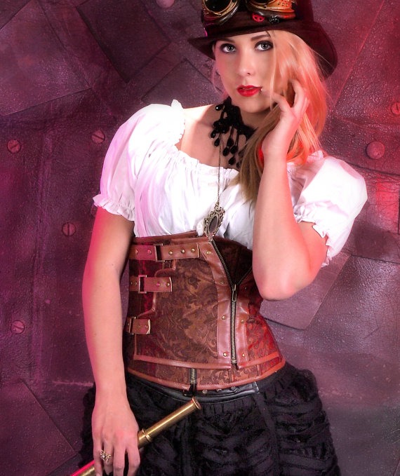 steampunk Underbust Corset steampunk top corset bustier steampunk fashion by bellydanceon steampunk buy now online