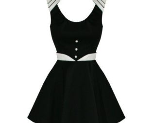 Hearts and Roses London Black 50s 60s Skater Retro Mod Mini Party Prom Dress steampunk buy now online