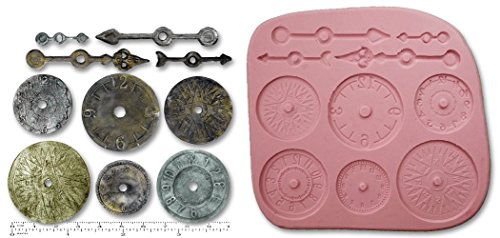 STEAMPUNK CLOCK & COMPASS FACES Craft Sugarcraft Fimo Chocolate Silicone Rubber Mould Mold steampunk buy now online