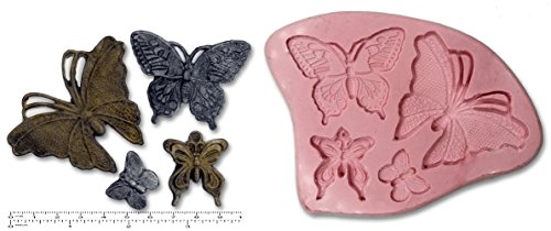 STEAMPUNK BUTTERFLIES BUTTERFLY Craft Sugarcraft Fimo Chocolate Silicone Rubber Mould Mold steampunk buy now online