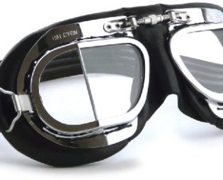 Halcyon MK49 Black Leather Classic Motorcycle Goggles/Classic Flying Goggles steampunk buy now online