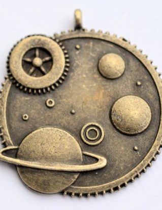 **OFFER**2 x Steampunk Planet Pendants/charms-Attachment rings included-by AC.Crafts steampunk buy now online