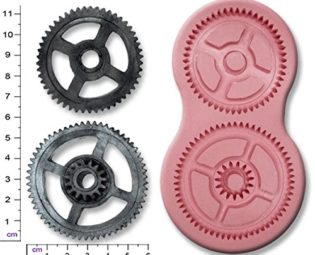 STEAMPUNK COGS & GEARS #2 Large Craft Sugarcraft Fimo Chocolate Silicone Rubber Mould Mold steampunk buy now online