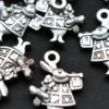 10 x Antique Silver Rabbits * Alice in wonder land Theme* Attachment rings included by AC Crafts steampunk buy now online
