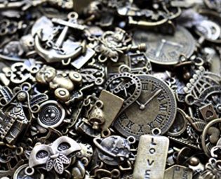 **NEW STOCK** 30G MIXED ANTIQUE BRONZE CHARMS(20-50pcs)by AC.Crafts steampunk buy now online