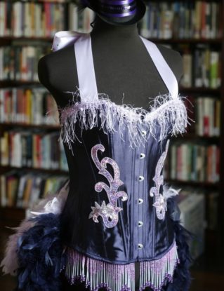MARDIS GRAS -Circus Ringmaster Purple Burlesque Corset Costume steampunk dress by olgaitaly steampunk buy now online