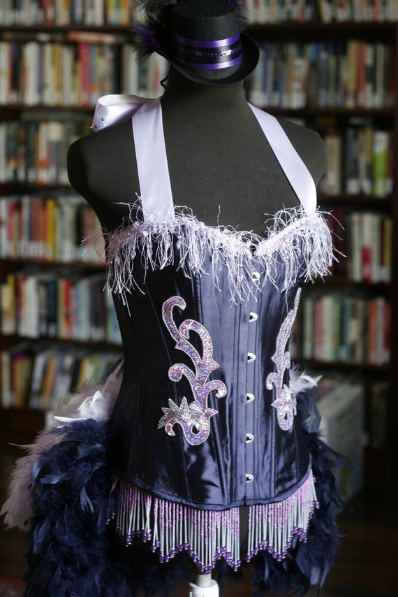 MARDIS GRAS -Circus Ringmaster Purple Burlesque Corset Costume steampunk dress by olgaitaly steampunk buy now online