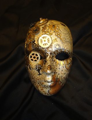 Clockwork Steampunk (OOAK) Painted Mask by mistypinktiger steampunk buy now online