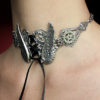 Steampunk choker Tattoo Angel's wings gears necklace Gothic neck corset by pinkabsinthe steampunk buy now online