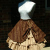 Custom Steampunk Ruffle skirt with drawstring bustle by crescentwench steampunk buy now online