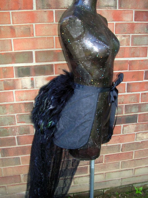 Custom Feather Victorian Bustle With optional Train by crescentwench steampunk buy now online