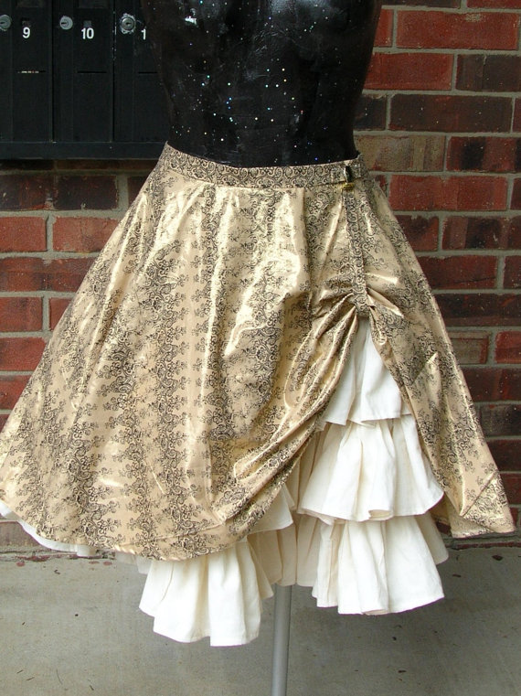 Steampunk Drawstring Bustle Overskirt by crescentwench steampunk buy now online