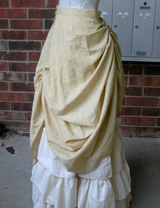 Custom LONG Steampunk Ruffle skirt with drawstring bustle by crescentwench steampunk buy now online