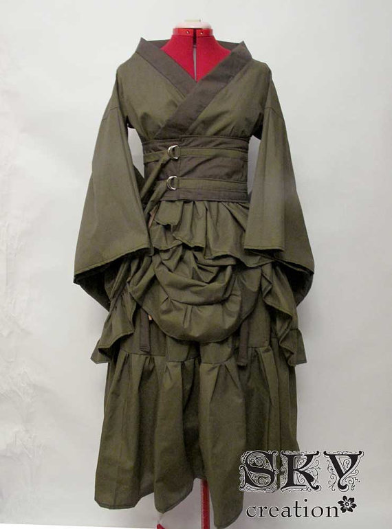 Custom Bustled Kimono Set by skycreation steampunk buy now online