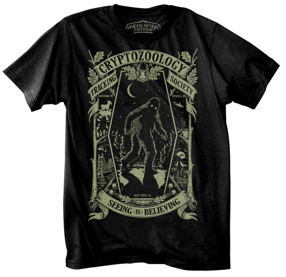 Glow in the Dark Cryptozoology Tracking Society Black/Moon (Gents) by MaidenVoyageClothing steampunk buy now online