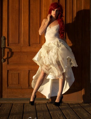 Made to order - Steampunk Lady White Wedding Dress - ON SALE! by PatchedJester steampunk buy now online