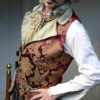 Red and Bronze Floral Tapestry and Silk Steampunk Victorian Lapeled Gentlemen's Vest by dashandbag steampunk buy now online