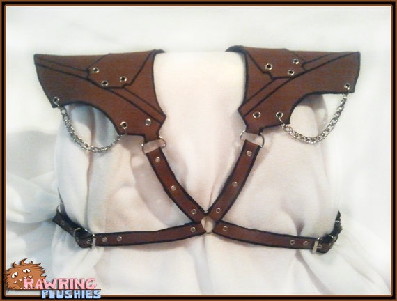Light Troll Leather Pauldrons by RawringCrafts steampunk buy now online