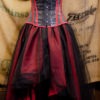 Prom Burlesque Corset Costume Steampunk gypsy dress with tulle tutu skirt, black and red by olgaitaly steampunk buy now online