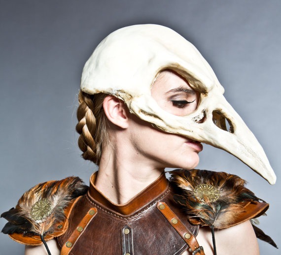 Bird skull mask in Bone finish by HighNoonCreations steampunk buy now online