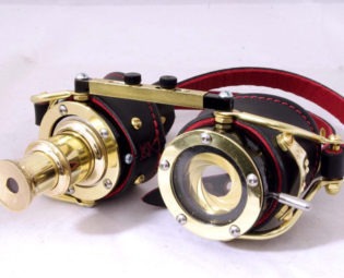 Steampunk goggle IRIS APERTURE and Telescopic Telescope Brass LARP Black by steampunkdesign steampunk buy now online