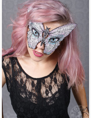 BUTTERFLY Girl Mask by Carousel Ink - Victorian Paper MASK by Carouselink steampunk buy now online
