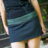 Black Mini Skirt - Festival Skirt - Short Skirt - Green and Black Cotton Skirt - Tribal Skirt by SamayaFashion steampunk buy now online