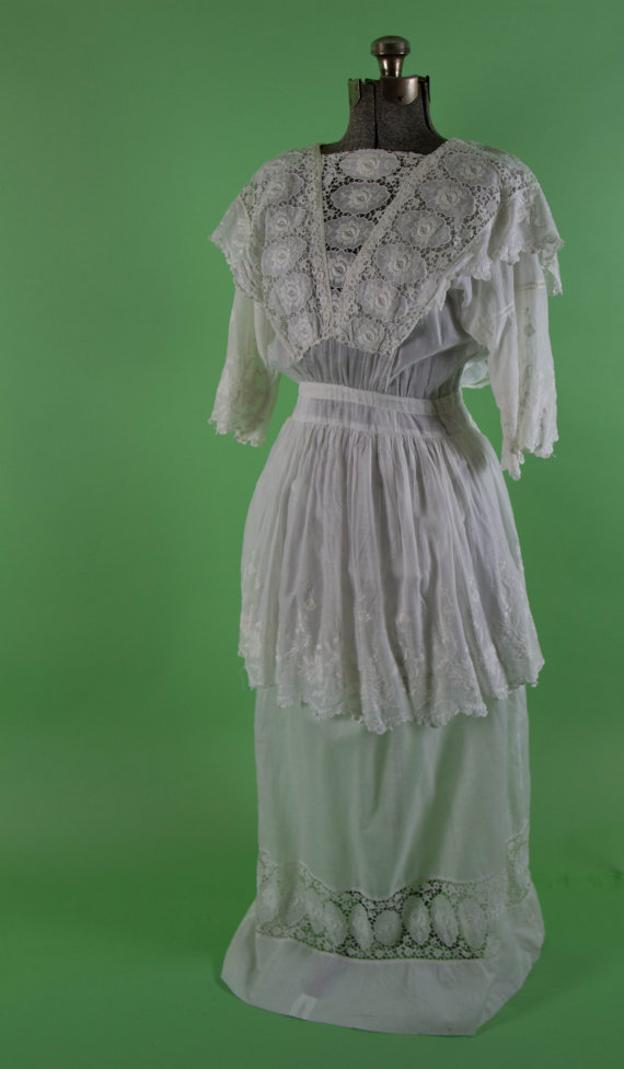 Edwardian Lace Dress by ShopPeachesVintage steampunk buy now online