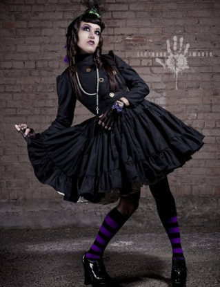 Steampunk Dress - Steam Punk Dress - Goth Loli Dress - Gothic Lolita Dress - Mililtary Dress - Black Dress - Steampunk Lolita Dress - Custom by GloomCouture steampunk buy now online