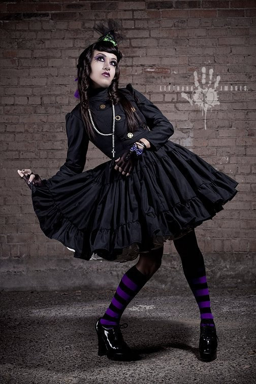 Steampunk Dress - Steam Punk Dress - Goth Loli Dress - Gothic Lolita Dress - Mililtary Dress - Black Dress - Steampunk Lolita Dress - Custom by GloomCouture steampunk buy now online