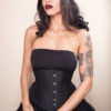 FULLY CUSTOM Black silk underbust corset - Free shipping by MistyCouture steampunk buy now online