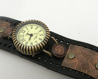 Steampunk watch. Steampunk wrist watch. Biker watch. leather cuff watch. by slotzkin steampunk buy now online