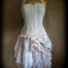 Stripe bustle dress by NaturallyBohemian steampunk buy now online