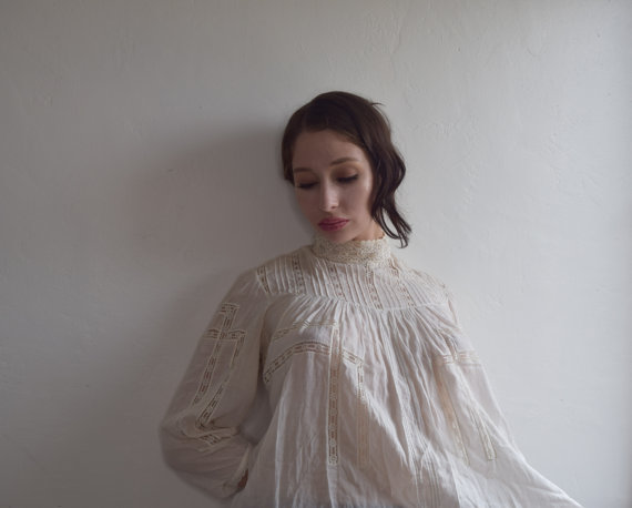 Victorian Edwardian Antique Blouse Shirt Size Small 1900s by lillilucil steampunk buy now online