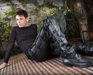 Mens Leatherette / PVC Side Details Jeans - Clearance! by TheDarkAngelDesignCo steampunk buy now online