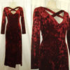 Vtg 80s/90s Cut Out Lattice Strappy OX BLOOD Bodycon Crushed Velvet Evening Dress by SirenCallVintage steampunk buy now online
