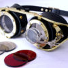 Steampunk Goggles Victorian Theatrical Goth Industrial Brass LARP All Black - Exclusively from Steampunkdesign by steampunkdesign steampunk buy now online
