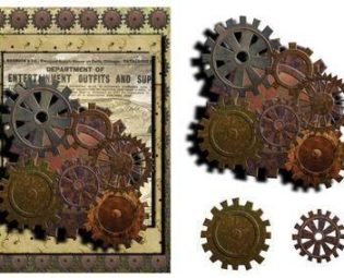 Steampunk Rusty Cogs by Anne Lever steampunk buy now online