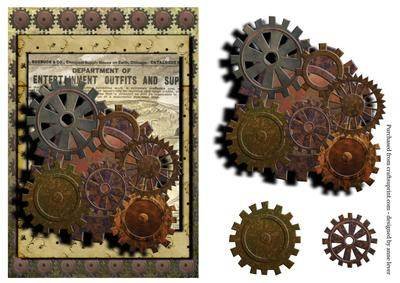 Steampunk Rusty Cogs by Anne Lever steampunk buy now online