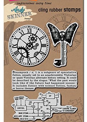 Stampendous Andy Skinner Cling Stamp 5"X7" Sheet-Steampunk Set steampunk buy now online