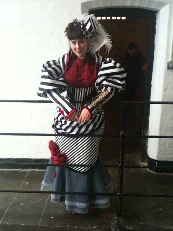 Licorice Swirl Striped Steampunk Corset Costume by SparkleyJem steampunk buy now online