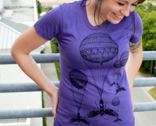 LADIES Steampunk Hot Air Balloon Shirt - Custom Colors and sizes available by darkcycleclothing steampunk buy now online