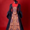 Navy Blue and Red Victorian Reversible Bustle Dress by ScarletFairy steampunk buy now online