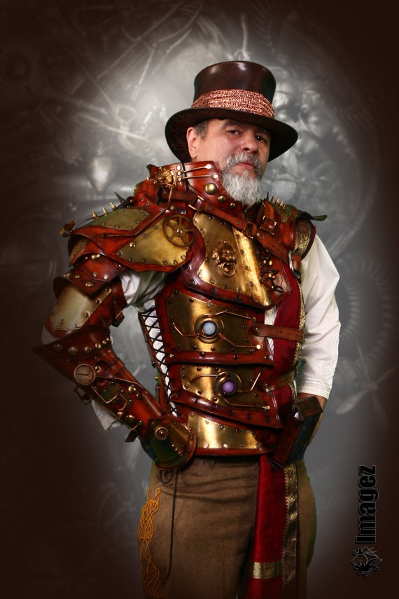 RESERVED For Capt Gannon - Emperors Armor of Empowerment - Steampunk Full arm half torso by SkinzNhydez steampunk buy now online