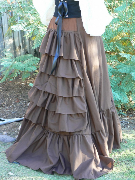 Victorian Bustle Skirt Steampunk Costume with Ruffles Sweeney Todd by ItsNotPajamas steampunk buy now online