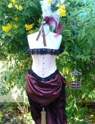 Bustle Skirt Satin Victorian Lace Saloon Girl Costume by ItsNotPajamas steampunk buy now online