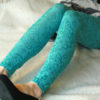 Turquoise see trough victorian ornaments leggings by DGstyle steampunk buy now online