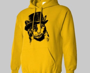 STEAMPUNK CAT CHARLES monocle lover Hoodie kitty by ManicImpressive steampunk buy now online