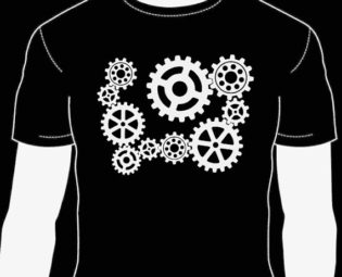 Steampunk Gears Tee by RH2Creations steampunk buy now online