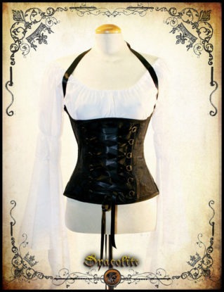 Corset Elizabeth Steampunk clothing - Medieval bustier for Prom and wedding, victorian costume and cosplay by Dracolite steampunk buy now online